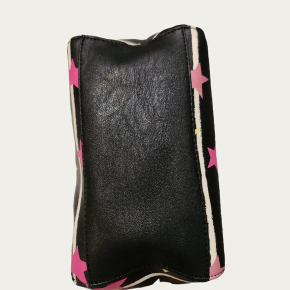 Betsey Johnson Pink and Black Shoulder Bag with Gold Accents - Picture 6 of 13